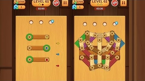 Screw Puzzle: Wood Nut & Bolt - Level 61