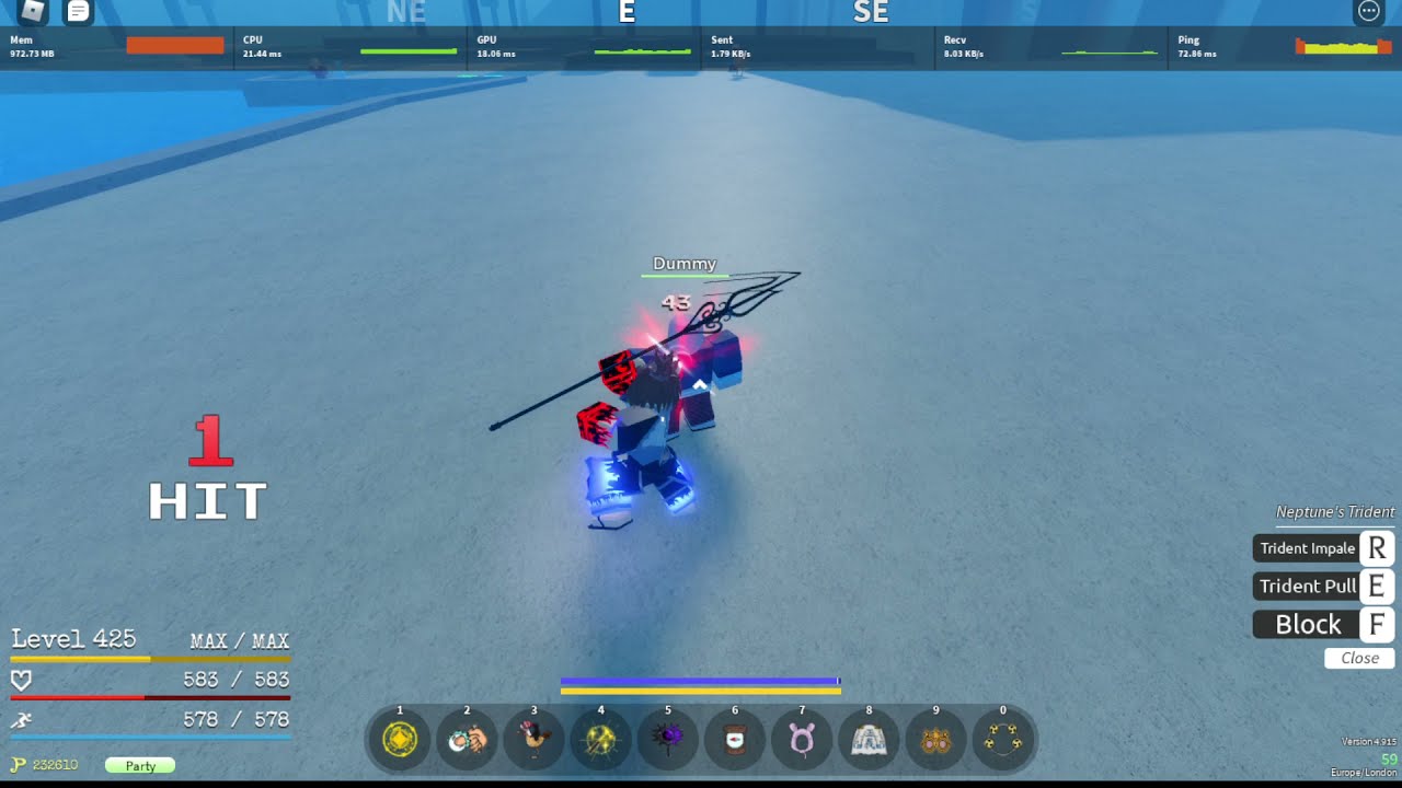 Roblox - GPO, Grand Piece Online] Neptune Trident