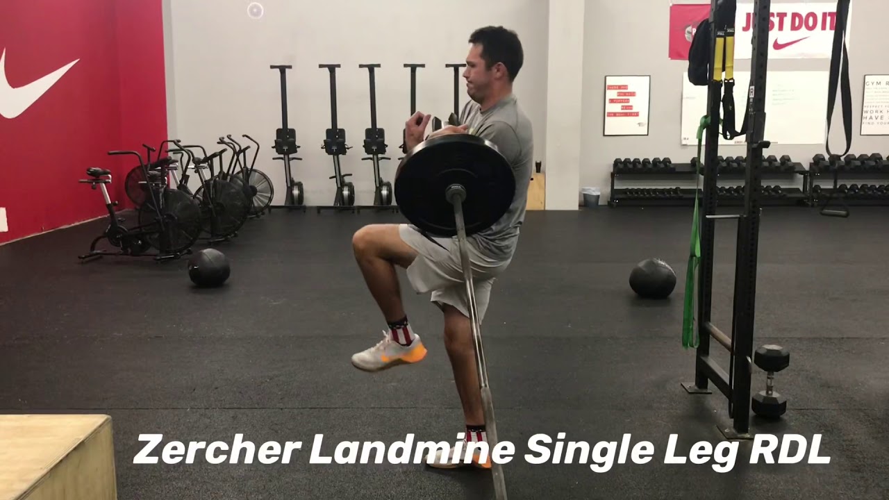 Zercher Landmine Single Leg RDL YouTube
