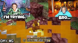 Funniest Speed & Kai Moments in HARDCORE Minecraft DAY 5