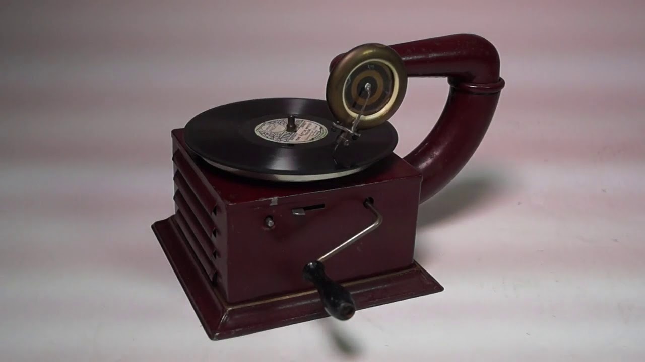 Red Tin Toy Gramophone YouTube