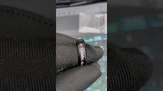 Custom laser engraved ring. Black #engraving #customized #fashion #chain #ring #jewelry