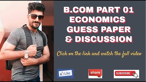 Economics Guess Paper and Discussion, B.Com Part 01 | Bcom Exams 2020-21 | Karachi University