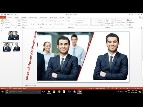 MS PowerPoint Tutorial how to cut out an image, remove and delete background