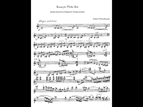 Adam Khudoyan-Sonata for Violin Solo