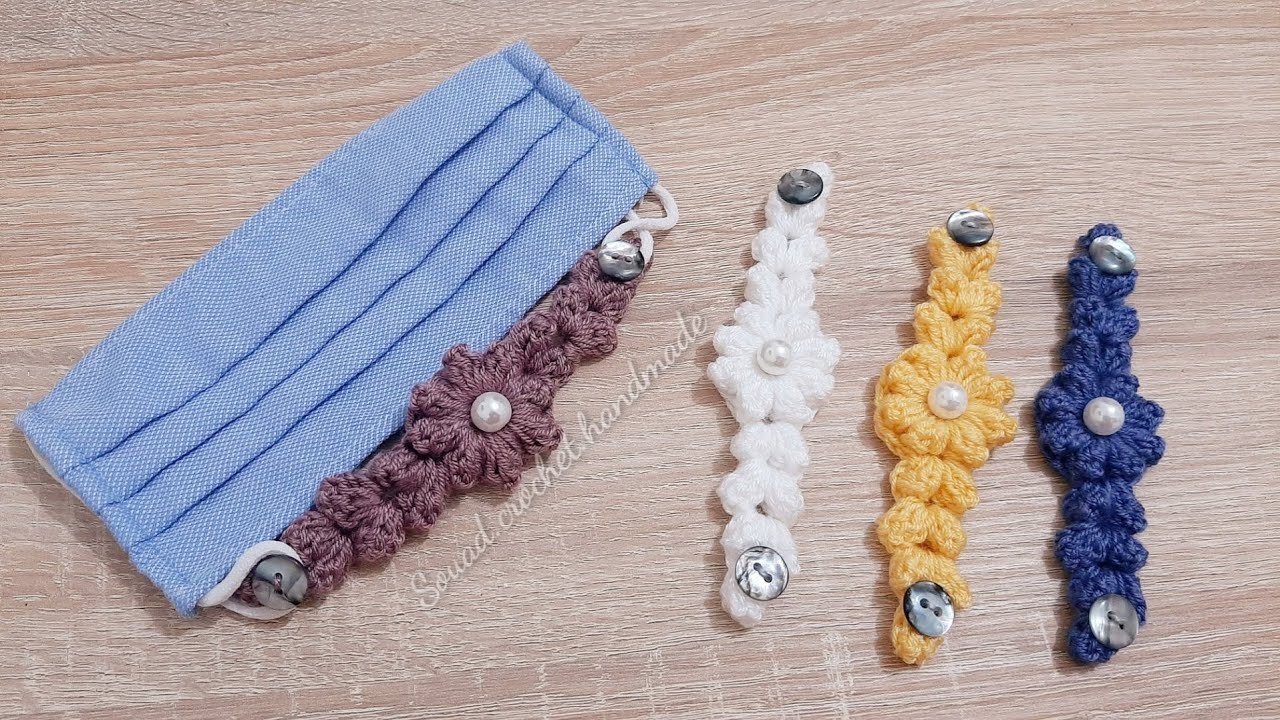 كرشيه ماسك الكمامة بغرزة فشارة How to make mask holder