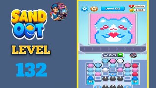 Sand out color puzzle level 132  solution and walkthrough 