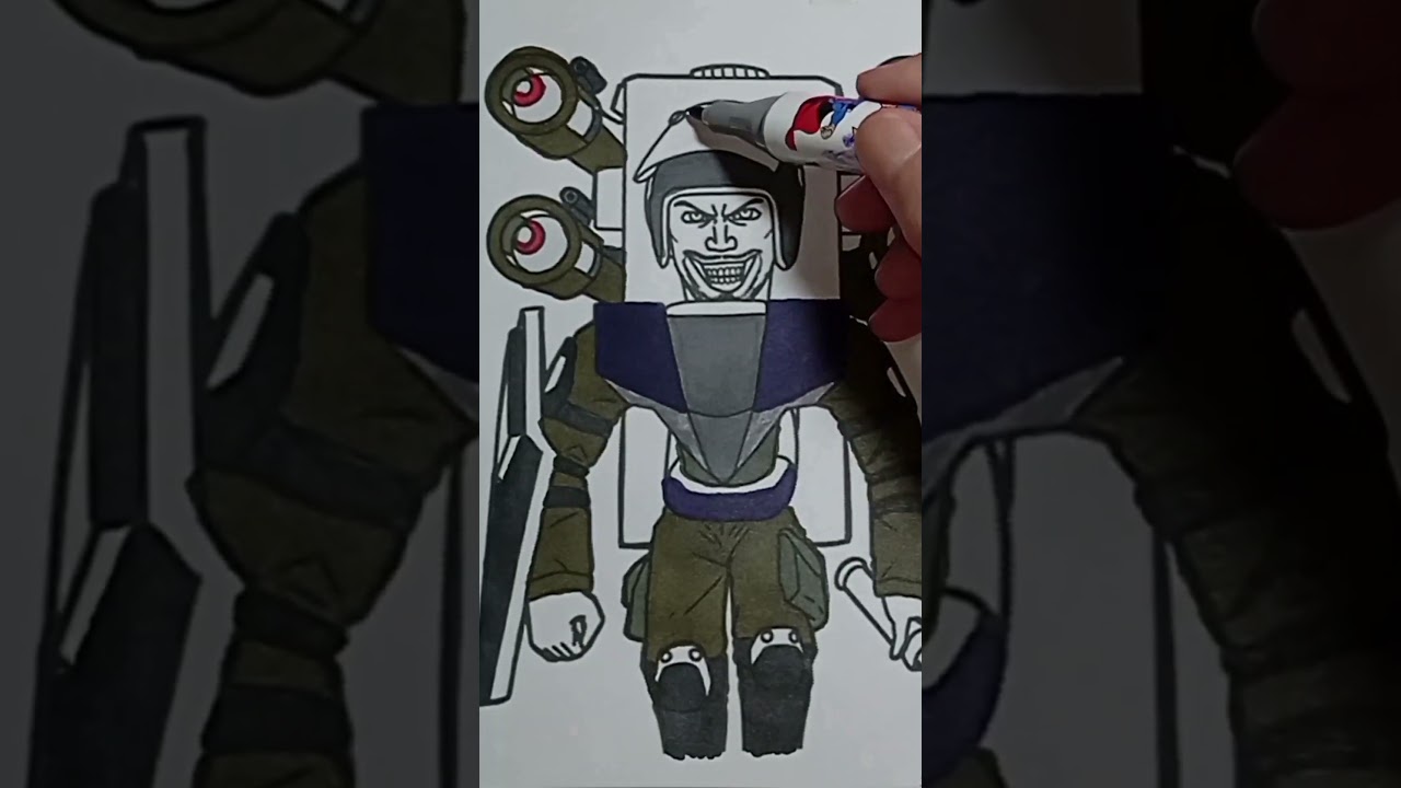 Skibidi Mutant Toilet Coloring 