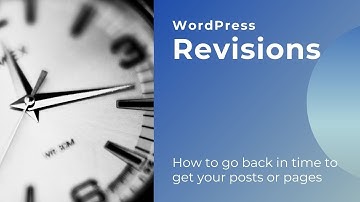 Using Revisions in WordPress