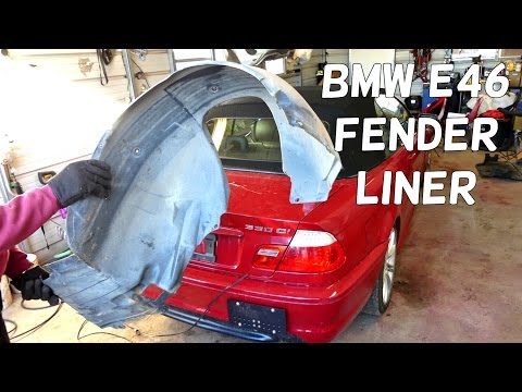 BMW E46 FRONT FENDER LINER REMOVAL REPLACEMENT 320i 323i 325i 328i 330i 318d 320d 330d 330ci 325ci