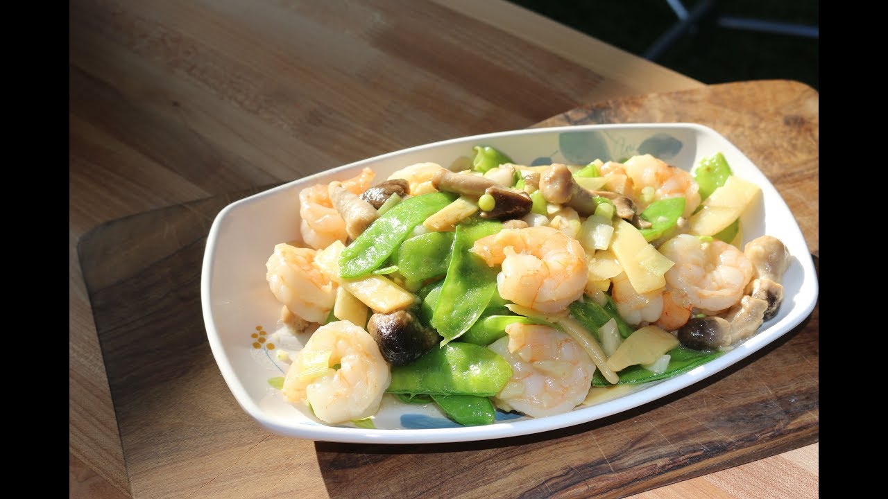 Shrimp with Snow Pea Pods Recipe Tutorial Vol. 45 YouTube