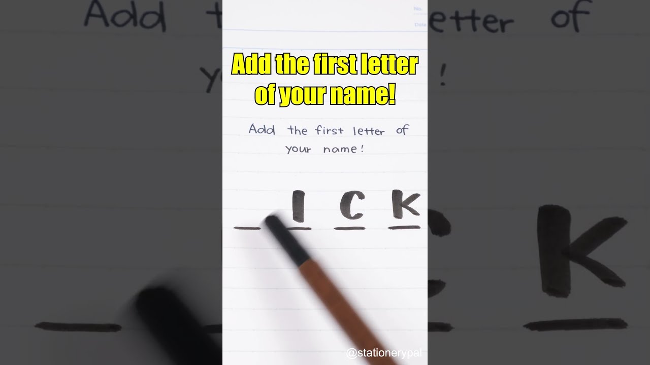 Add The First Letter Of Your Name Funny