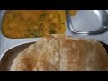 Aloo besan curry with puri
