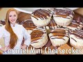 Salted Caramel Mini Cheesecakes | with Melted Caramel & Chocolate Drizzle!