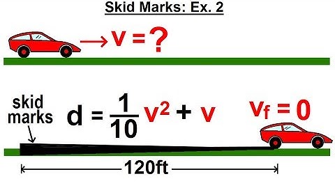 Algebra - Ch. 26: Solving Problems with Quadratic Equations (2 of 11) Skid Marks Ex.2