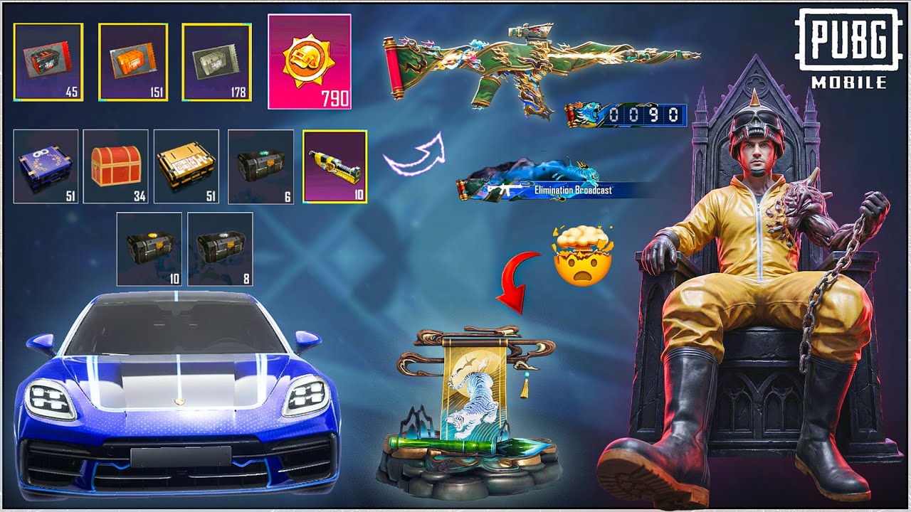 Pubg Kr 1,300+Crates Opening ! FREE Tiger M416 Maxed & Extra CRATES OPEN IN Pubg Kr