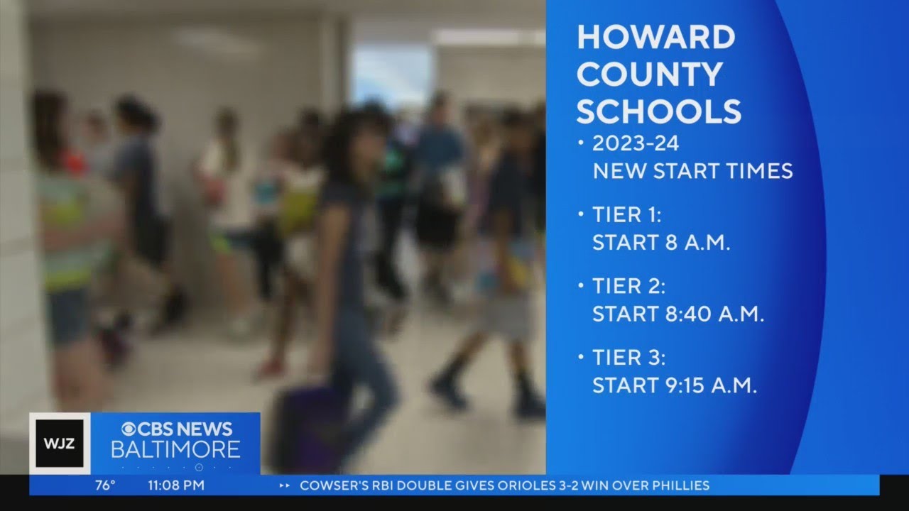 Howard County Schools adjust start times for 202324 school year YouTube