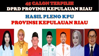 45 Calon Terpilih DPRD Provinsi Kepulauan Riau