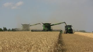 Moisson XXL 2015 avec 2  John Deere S680 - Big Harvest