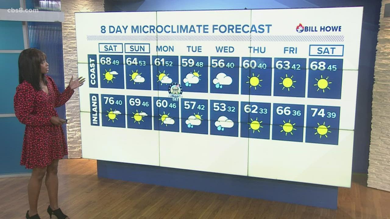 A mild weekend before showers and cool temps for early next week - YouTube