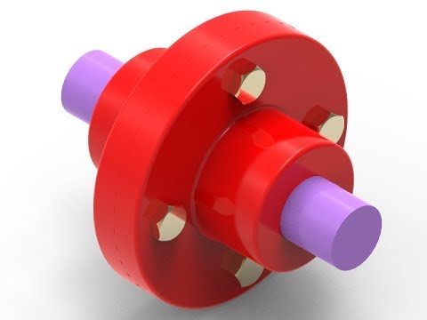 Flange Coupling Unprotected Type | Solid Edge ST V9 | Part Design And ...