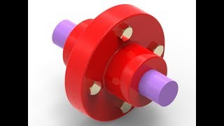 Flange Coupling Unprotected Type | Solid Edge ST V9 | Part Design And Assembly