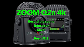 ZOOM Q2N with audio from Boss VE 8 & Mixer