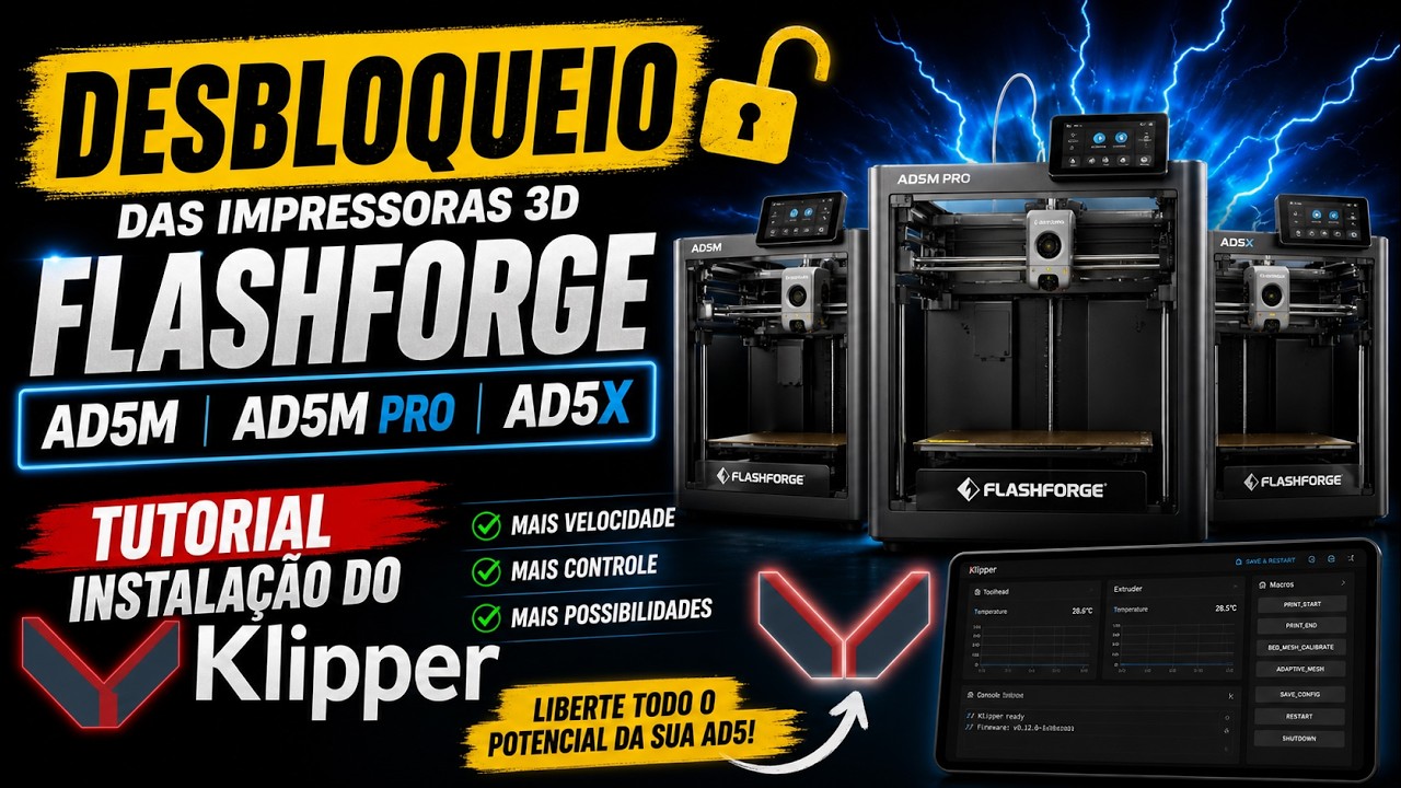 Tutorial instalar Klipper na flashforge Adventurer 5m, ad5m, ad5m pro e ...