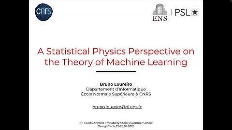 [APS 2025 Summer School] Bruno Loureiro - Lecture 1