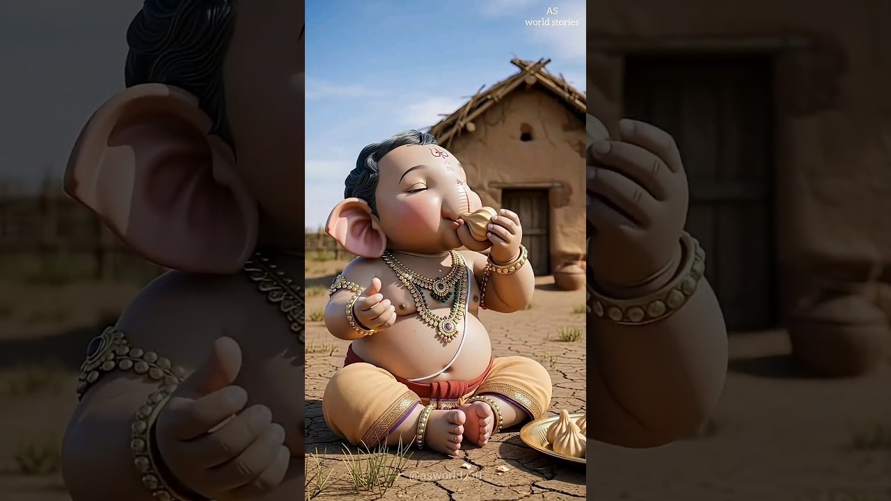 गणेश जी ने पार्वती मां के मोदक चोरी कर लिय #ai #viral #ganeshji #modak #shorts #youtubeshorts #shiv