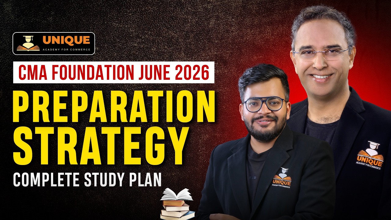 CMA Foundation June 2026 Preparation Strategy 📚 Complete Study Plan ...