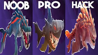 Hungry Shark Evolution - MAGMAJIRA VS LORD SNAPPY VS DARKHAMMER  - NOOB VS PRO VS HACKER screenshot 5