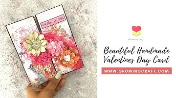 Gate Fold Card Making - Valentines Day card making - Handmade card ideas ♥ Growing Craft ♥