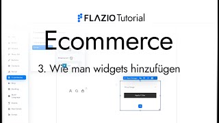 Flazio Tutorial | E-commerce | Widgets