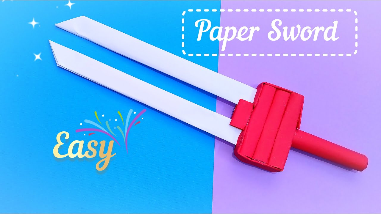 How to make a Paper Sword in a couple of minutes - 2 blade Paper Sword ...