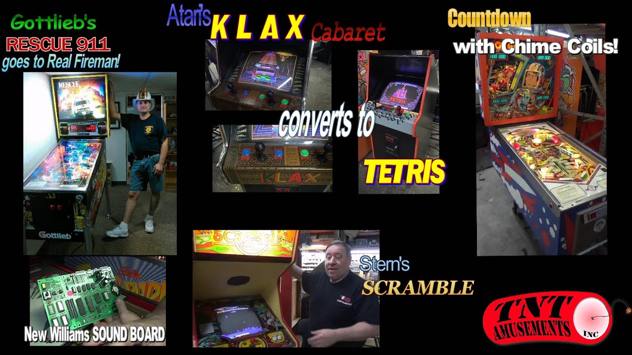 985 KLAX to TETRIS Arcade Game, Gottlieb RESCUE 911