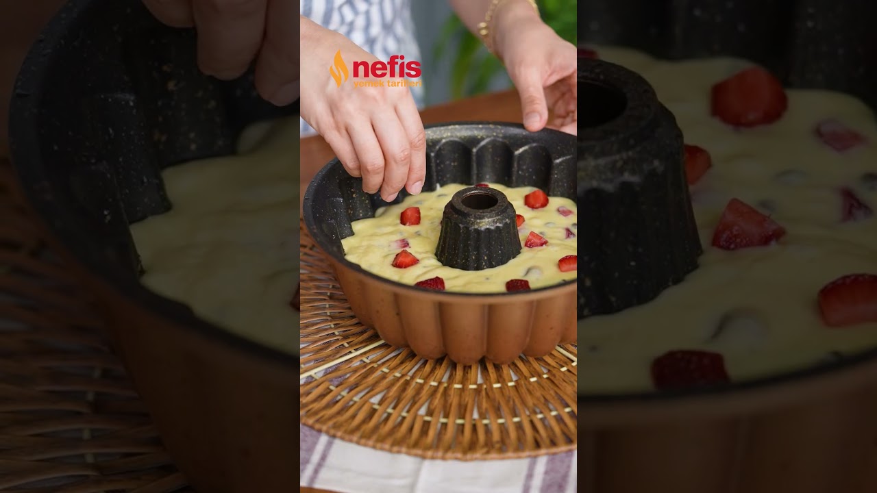 Çilekli Çikolatalı Kek Tarifi 🍓🍫😋 Nefis Yemek Tarifleri #shorts #nefisyemektarifleri