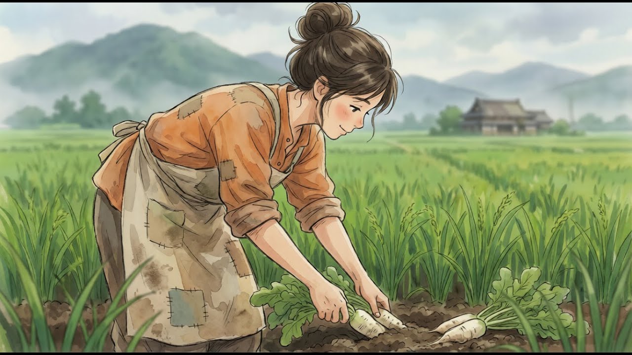 A Day in the Quiet Countryside at Grandmother's House | Ghibli Simple Life ASMR