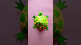How to make a turtle with Craft paper 🐢#shorts#easycraft#papercraf#youtubeshorts#diy