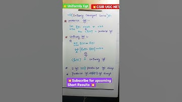 🌟🎯Uniformly Convergent 💥💥CSIR NET💥MPSET💥GATE 🔥 Important Results