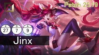 ADC ジンクス(Jinx) vsトリスターナ (Tristana)patch 25.19【LoL/League Of Legends】