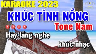 Khúc Tình Nồng Karaoke Tone Nam Nhạc Sống 2023 | Trọng Hiếu