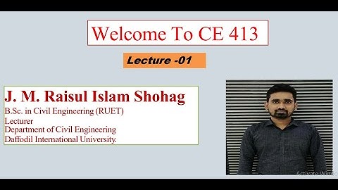 #CE 413 - Structural Analysis & Design  III - Introduction to Composite Structures II Lecture 1