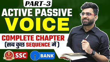 (Part -3) Active Passive Voice | Complete Chapter | English Grammar For SSC & Bank | Tarun Grover