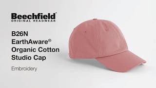 Sustainable ways of decorating the the B26N EarthAware® Organic Cotton Studio Cap with Embroidery