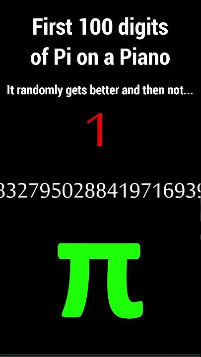 100 Digits Of Pi Song 1 Hour First 100 Digits of Pi on a Piano - YouTube