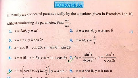 Class 12th Maths Chapter 5 Exercise 5.6 NCERT solutions | continuity and differentiability | CBSE