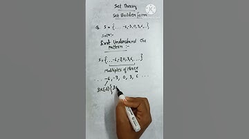 set s={..,-6,-3,0,3,6...} rewrite in set builder form... #maths #sets