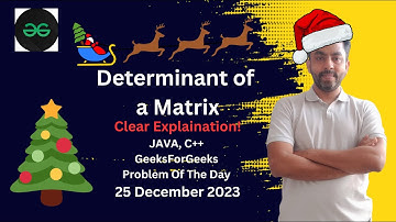 Determinant of a Matrix | gfg potd | 25 December 2023 | java | cpp