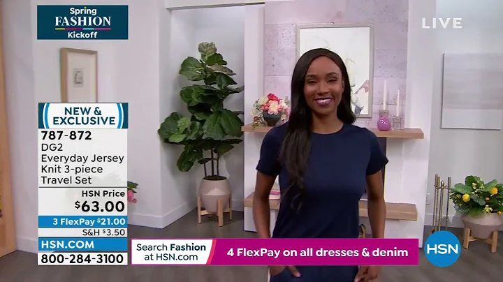 DG2 by Diane Gilman Everyday Jersey Knit 3piece Travel S...